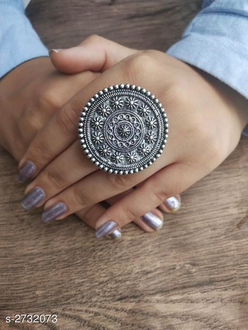 Buy Rajasthani Oxidized Rings / Silver Plated Rings / Oxidised Rings / Rings/  Bollywood Rings / Indian Rings / Gift Idea / Fashion Jewelry Online in  India - Etsy