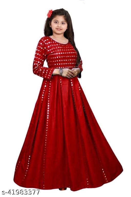 Red georgette embroidered long ethnic gown | Indian dresses for women,  Indian designer outfits, Gowns dresses