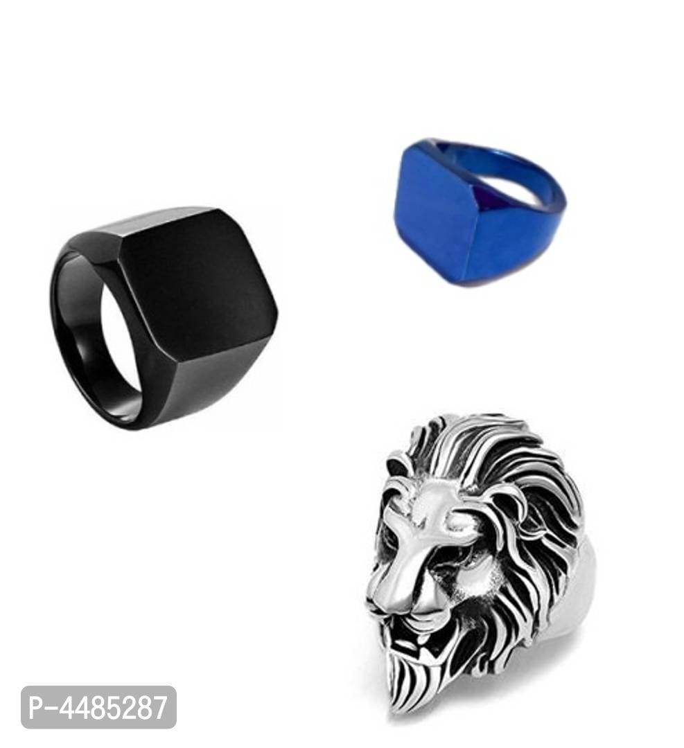 Fashionable and Popular 3pcs Men Lion & Scorpion Decor Ring Alloy for  Vacation and for a Stylish Look | SHEIN USA