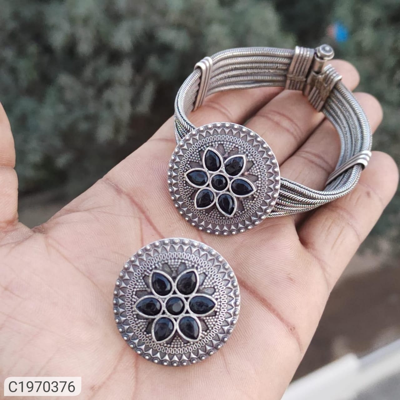 Indian Oxidized Free Size Finger Ring Women Ethnic Fashion Jewelry